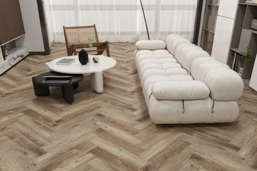 Citadel Herringbone Greige SPC Click LVT